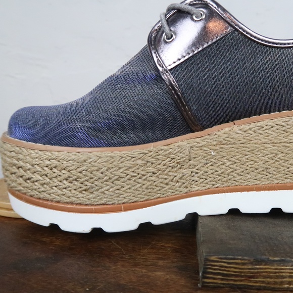 Cuple GLITTER Womens Platform Shoes - Picture 6 of 8